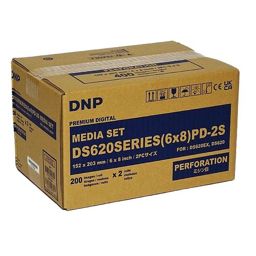 DNP Mediaset perforiert 7,5x20cm (3x8inch) für DS 620 Drucker 15x20cm (6x8inch) für 400 Bilder