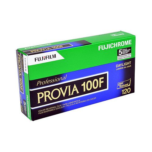 FUJI Provia 100 F Dia-Farbfilm (Umkehrfilm), 120 Rollfilm 5 Stück