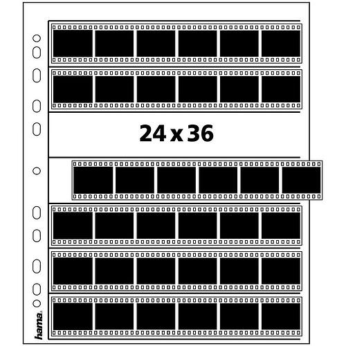 HAMA Negativhüllen 7 Streifen a6 KB-Negative Pergamin 25 Blatt