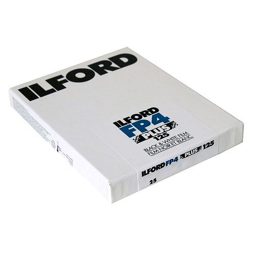 ILFORD FP4 Plus 125 Schwarzweißfilm, 5x7 inch / 12,7x17,8 cm, 25 Blatt