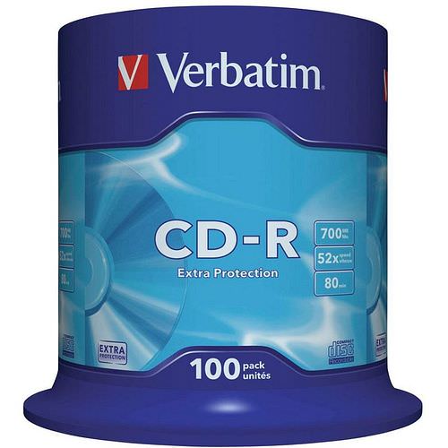 VERBATIM CD-R 80 700 MB 52x Spindel 100 Stück