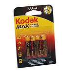 KODAK Micro K3A-4 LR03/AAA Max Super Alkaline 1,5 Volt 4 Stück