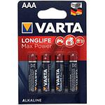 VARTA 4703 Micro Longlife Max Power AAA MN 2400 Alkaline 1,5 Volt 4 Stück