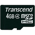 TRANSCEND Secure Digital microSDHC 4GB Class 10 + SD Adapter Aktionspreis